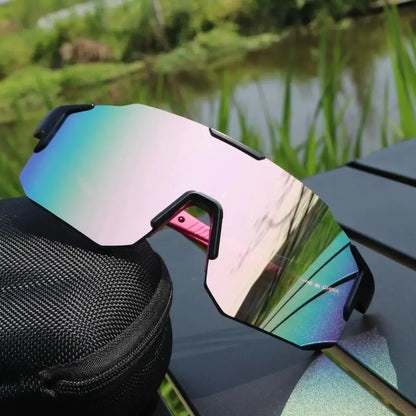 New Cycling Sunglasses Large Frame UV400 Shades UV Protection Outdoor Sports Windproof Anti-Ultraviolet Hiking Climbing Goggles