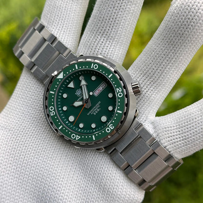 STEELDIVE Top Brand Day Function 47.5mm 300M Waterproof Sapphire Glass Ceramic Bezel NH36 Automatic Dive Can Tuna Watch for Men