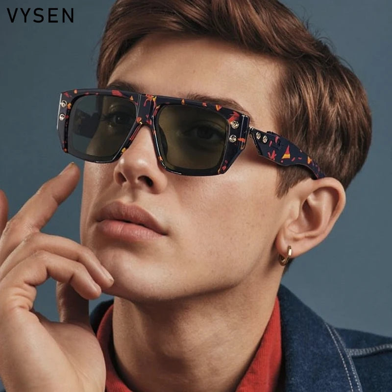 Polarized Steampunk Square Sunglasses Men 2026 Luxury Brand Punk Big Frame Driving Sun Glasses Fashion Eyewear For Male Shades