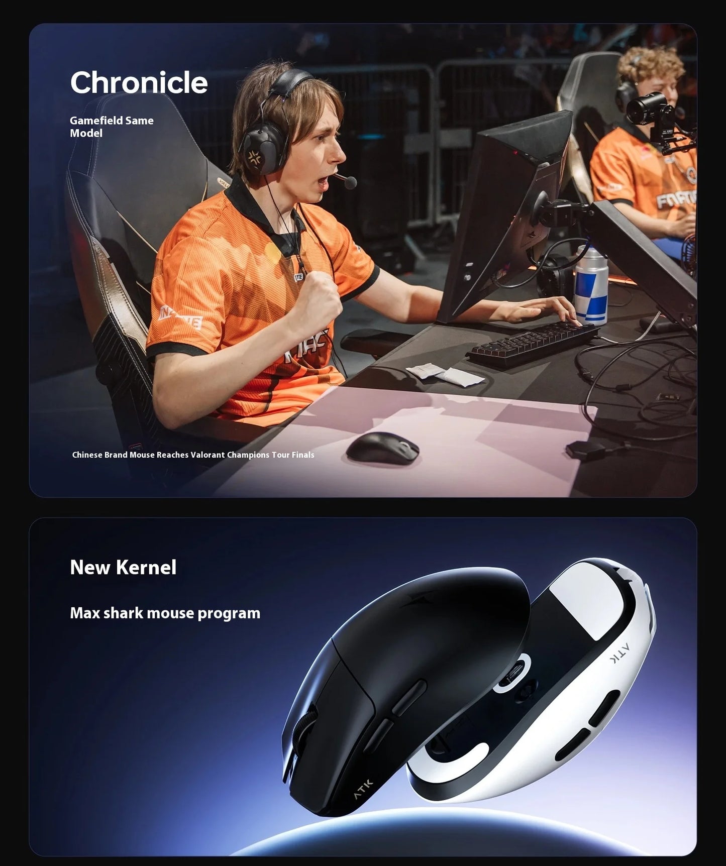 ATK Blazing Sky F1 V2 Ultimate Wireless Gaming Mouse Dual-Mode Lightweight PAW3950 Ultra Dual 8KHz Low Latency Ergonomic Extreme