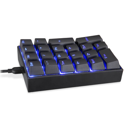 Motospeed K23 Mechanical Numeric Keypad USB Wired Numpad LED Backlight Gaming Keyboard Red Switch Extended Layout For PC Laptops