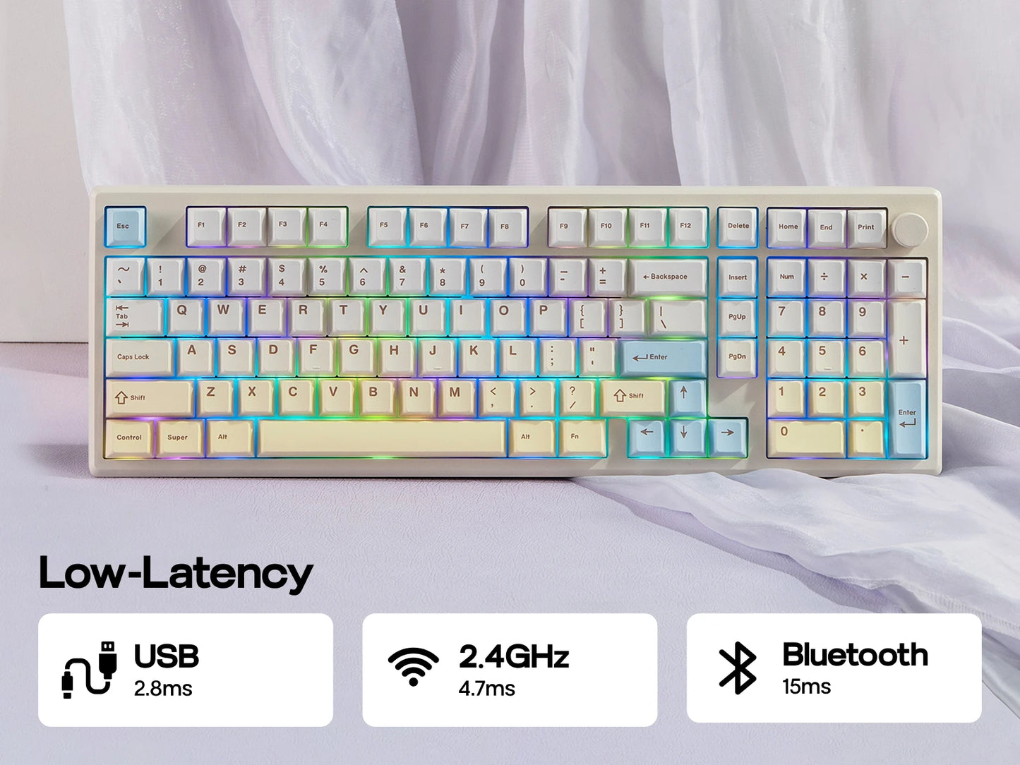 EPOMAKER Galaxy100 Lite QMK/VIA 96% ANSI US Layout Hot-Swap Wired/2.4GHz/BT Wireless 1800 Aluminum Gasket Mechanical Keyboard
