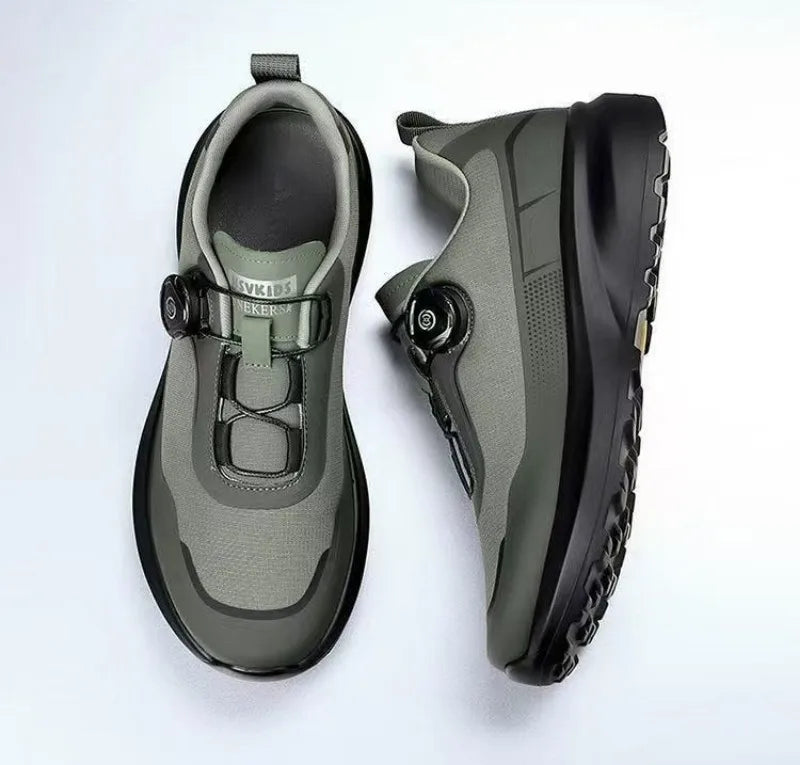 Original, neu, Herren, Sneaker mit drehbarem Knopf, Fahrsneaker, Plateau-Freizeit- und Wanderschuhe, Outdoor, strapazierfähige Lauf- und Sportschuhe, Plus-Größe