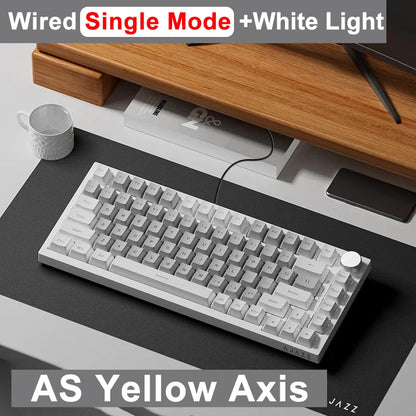 Ajazz AK820 /AK820PRO Gaming Mechanical Keyboard 82 Keys Wired Bluetooth 2.4GHz Wireless Gamer Keyboard Custom Gasket for Laptop