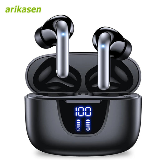 ANC Bluetooth écouteurs suppression Active du bruit sans fil écouteurs Bluetooth 5.3 casque TWS avec affichage LED pour Android ios