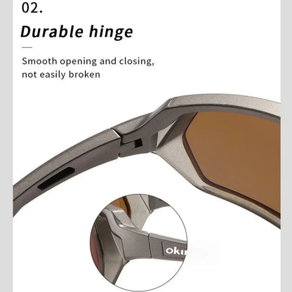 OKUMA New outdoor fishing fishing glasses for UV400 polarization to find fish, suitable for cycling, hiking and mountaineering.