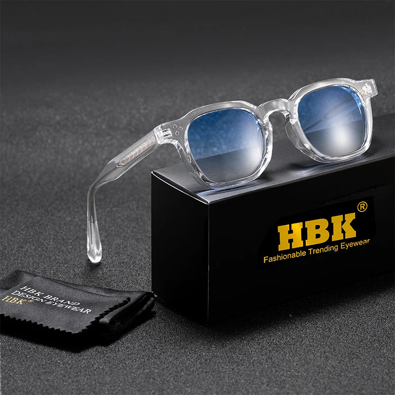 HBK Fashion Retro Men Sunglasses Classic Square Frame  Design Sun Glasses Women Outdoor Travel Party Business Festival Gift