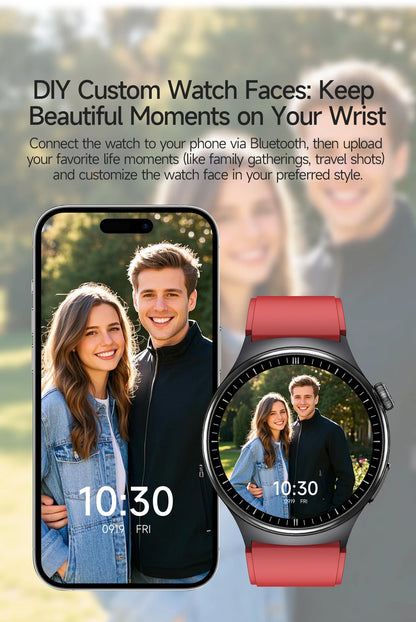 2026New AI-Diagnosis Care Smartwatch ECG+PPG Accurate Uric Acid Blood Pressure Body Fat Five organ Fitness Waterproof Smartwatch