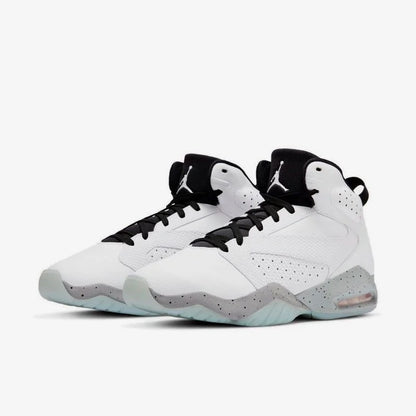 Jordan Lift Off Simple and Versatile Shock-Absorbing, Non-Slip, Wear-Resistant Mid-Top Retro Basketball Shoes for Men, White and Gray Ar4430-101