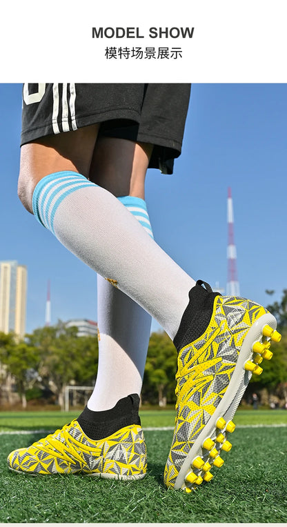 New Men Football Boots Breathable Sport Training Soccer Shoes Cleats Sport Outdoor TF Futsal Match Turf Grass Drop Shipping