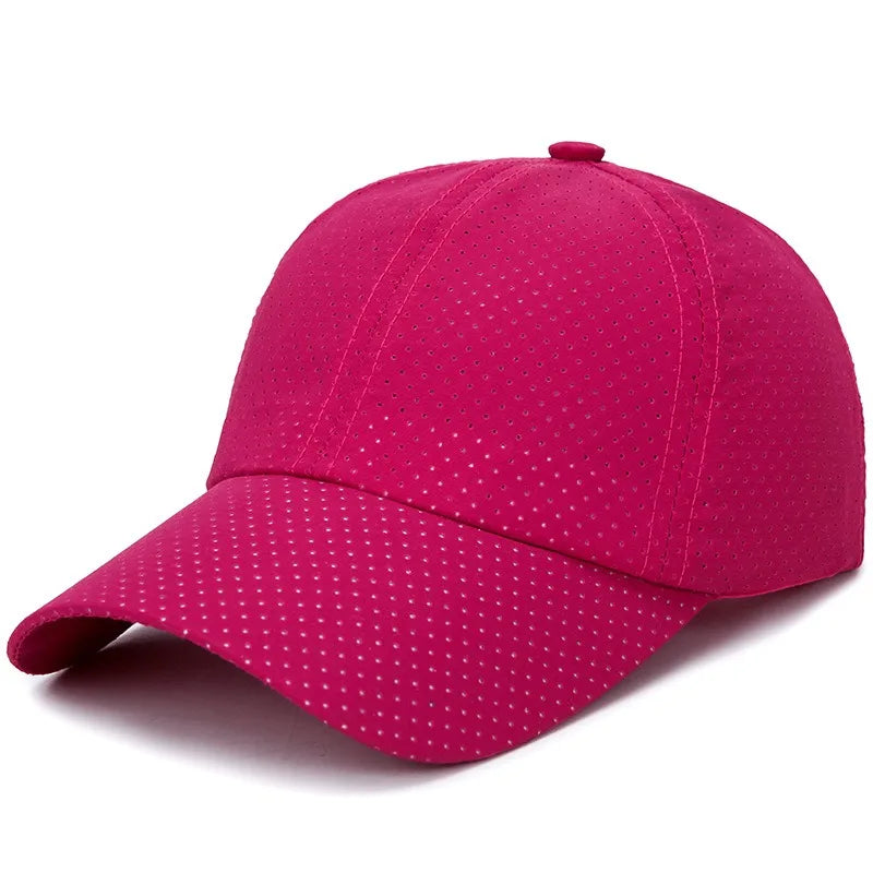 New Women Men Quick-Drying Spring Summer Baseball Cap Solid Breathable Snapback Hat Casual Fishing Sun Cap Hat For Women Men