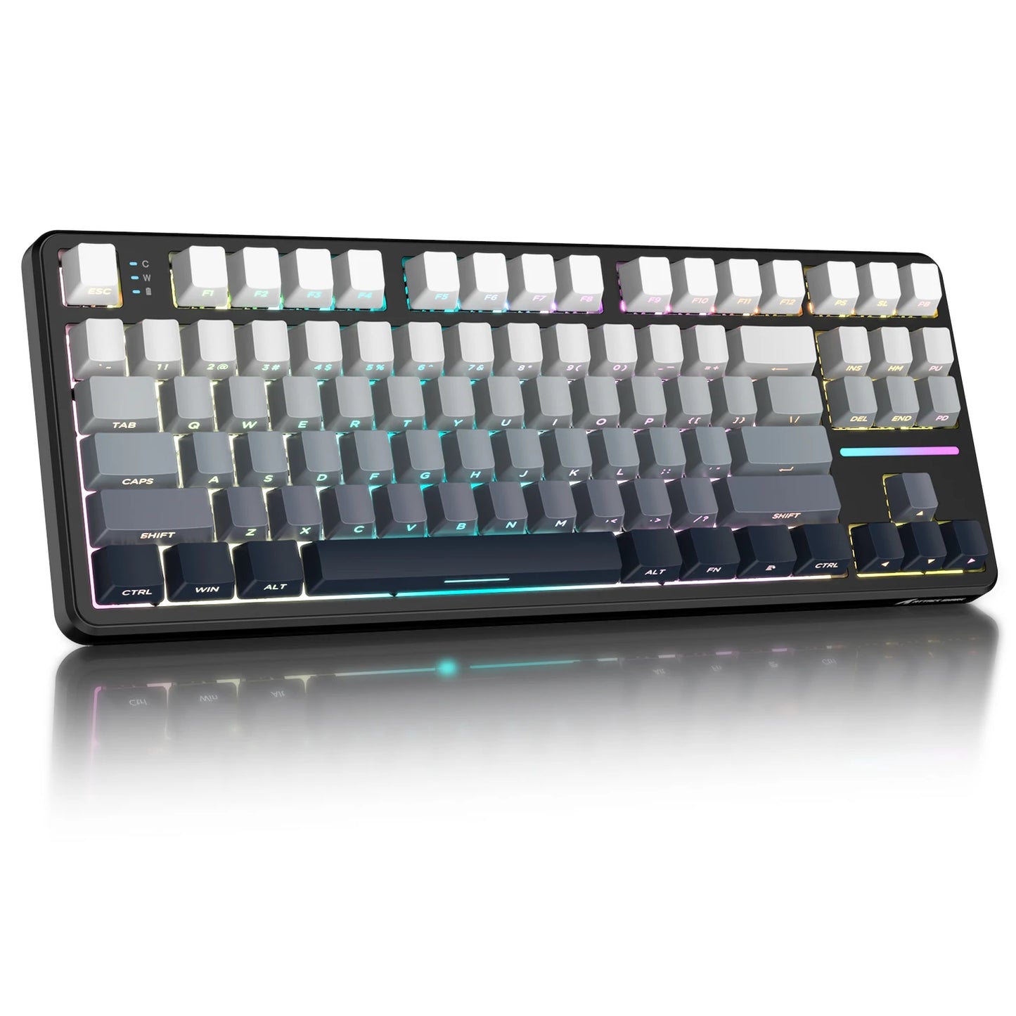 Tastiera gaming meccanica wireless ATTACK SHARK X87, tri-mode BT5.0/2.4GHz/USB-C, tastiera custom hot-swappable con struttura gasket, pre-lubrificata