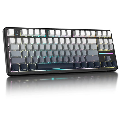 Tastiera gaming meccanica wireless ATTACK SHARK X87, tri-mode BT5.0/2.4GHz/USB-C, tastiera custom hot-swappable con struttura gasket, pre-lubrificata