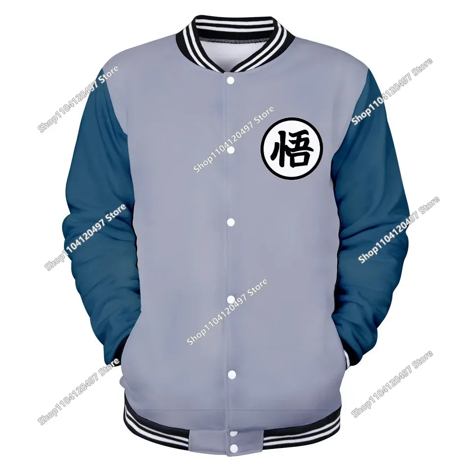 Uniforme de béisbol de estilo urbano de Dragon Ball para hombre, mujer y niños; disfraces de Son Goku para adultos; chaquetas; abrigos de primavera y otoño; cárdigans; sudaderas; regalo