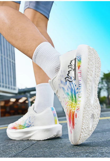 2026 New Eagle Pattern Running Shoes Carbon Plate Marathon Sports Shoes Ultra-Light Breathable Cushioning Training Running Shoes