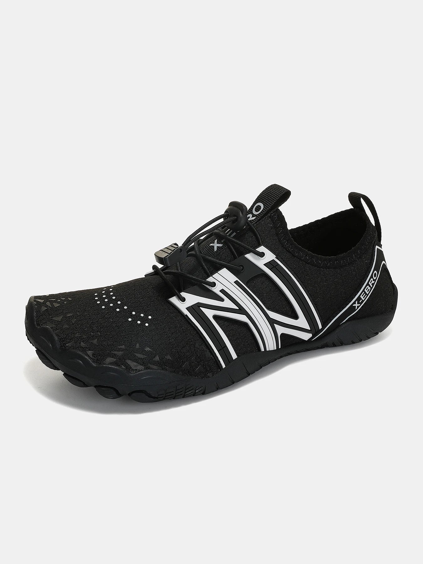 Oiaano platūs barefoot tipo juodi batai vyrams, moterims ir unisex – sportiniai vandens bateliai paplūdimiui, minkštu padu, lengvi ir kvėpuojantys