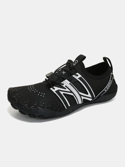 Oiaano platūs barefoot tipo juodi batai vyrams, moterims ir unisex – sportiniai vandens bateliai paplūdimiui, minkštu padu, lengvi ir kvėpuojantys