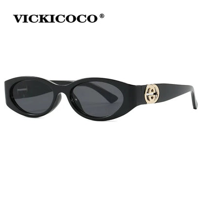 Stylish Small Oval Sunglasses For Women Trendy Design Decoration Fashion Sun Glasses Travelling Hiking Party Women's Shades