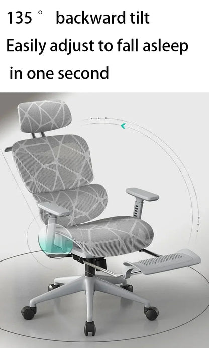 Electronic Gaming Computer Chair Adjustable Ergonomic Office Chair with Lumbar Support, Reclining Mesh Gaming Computer Chair, Swivel Executive Desk Chair with Headrest & Wheels