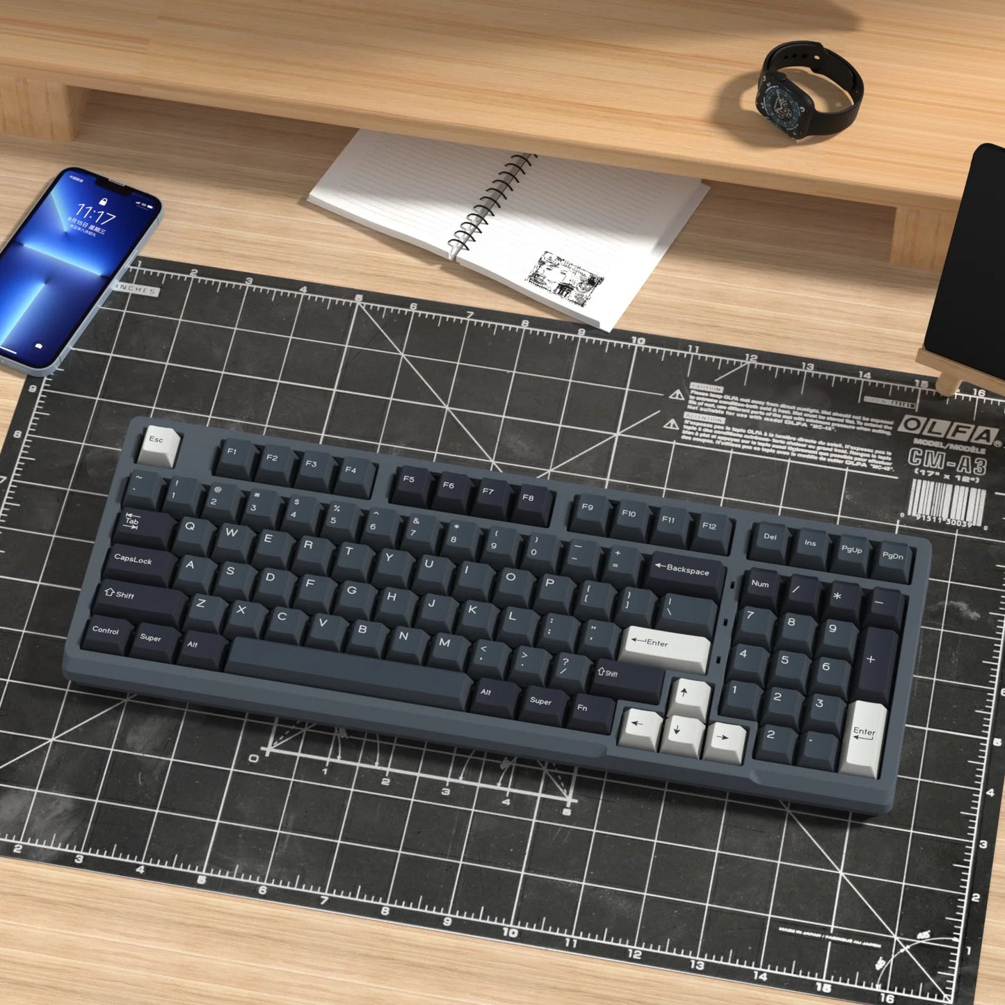 KBDiy 174 Keys/Set PBT GMK Apollo Keycap Double Shot Minimalist ISO Cherry Profile for Game Mechanical Keyboard Keycaps for MX