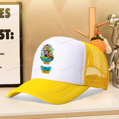 Wojan Teams Mesh Baseball Cap Cute Cartoon Summer Outdoor Sports Sun Hat Fashion Parent-child Activity Breathable Sunbonnet Gift