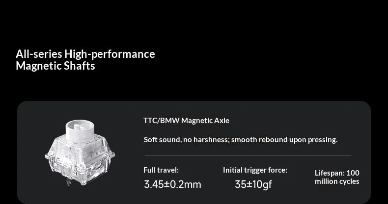 MCHOSE ACE 60 Pro ACE68 V2 Customized Magnetic Axis Gaming Mechanical Keyboard Wired Hot Swap 0.08ms 0.001mmRT 8KHz 256K SOCD/RS