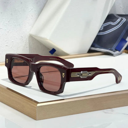 DUSENBERG Square Thick Acetate Sunglasses Handmade Classical Vintage UV400 High Quality for Men Women Optical Glasss with Case