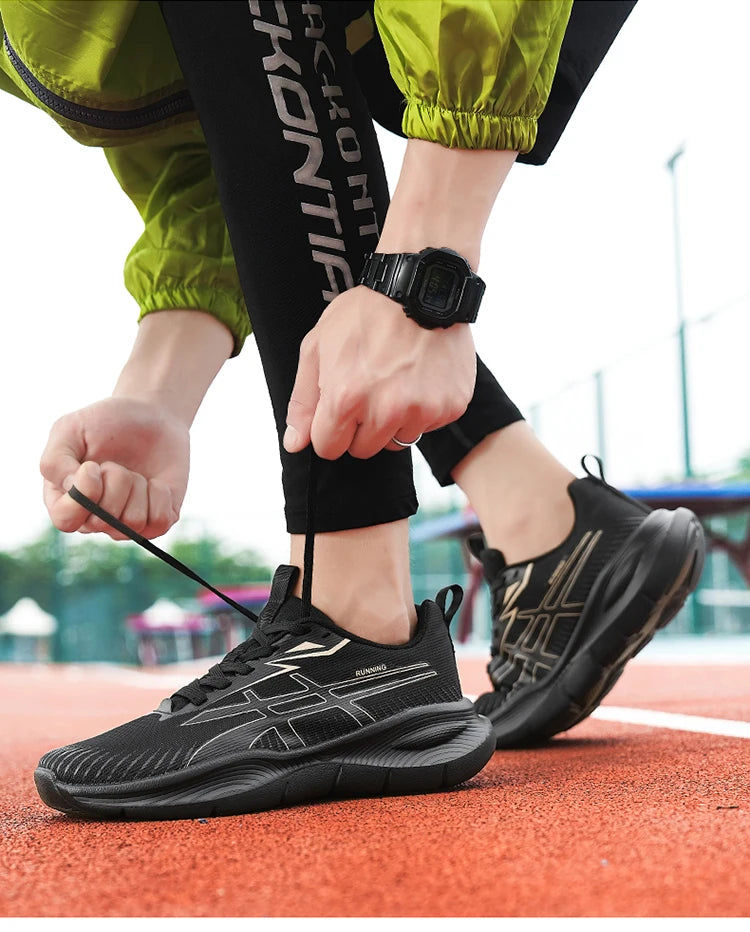Men's Women EVA Sole Mesh Upper Breathable Running Shoes Soft Shock Absorbing Sports Shoes Unisex Sneakers Lightweight Footwear