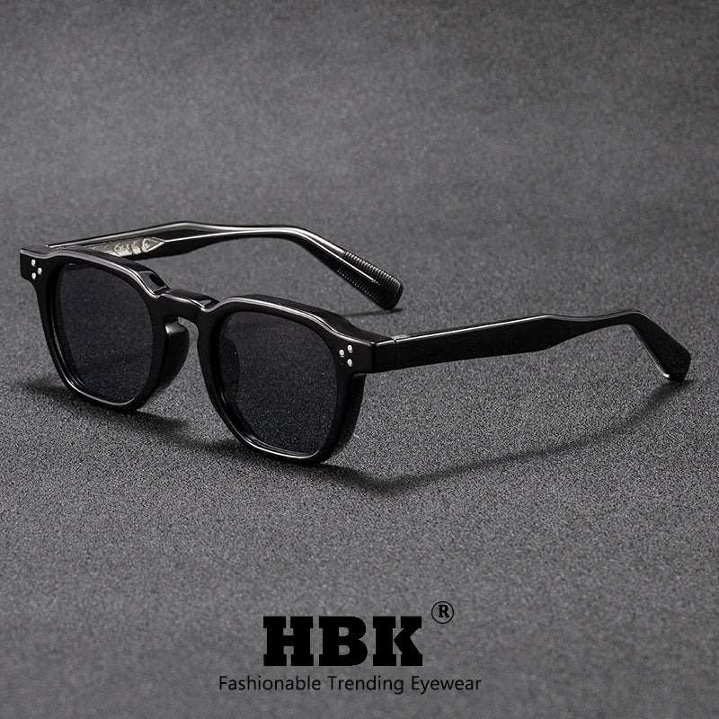 HBK Fashion Retro Men Sunglasses Classic Square Frame  Design Sun Glasses Women Outdoor Travel Party Business Festival Gift