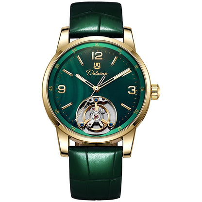 Férfi divatos sportos, automatikus, mechanikus, vízálló tourbillon karóra – prémium márkájú luxus karóra