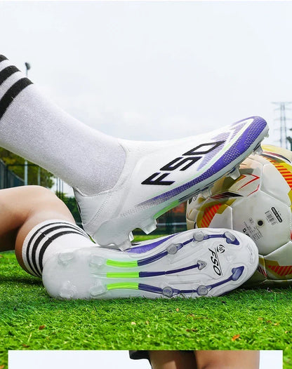 New Men Soccer Shoes Match Football Boots Non-Slip Boys High-quality Outdoor Sneakers Grass Cleats Hot-selling High-top Light