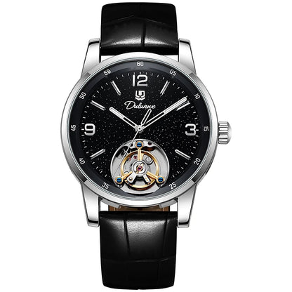 Férfi divatos sportos, automatikus, mechanikus, vízálló tourbillon karóra – prémium márkájú luxus karóra