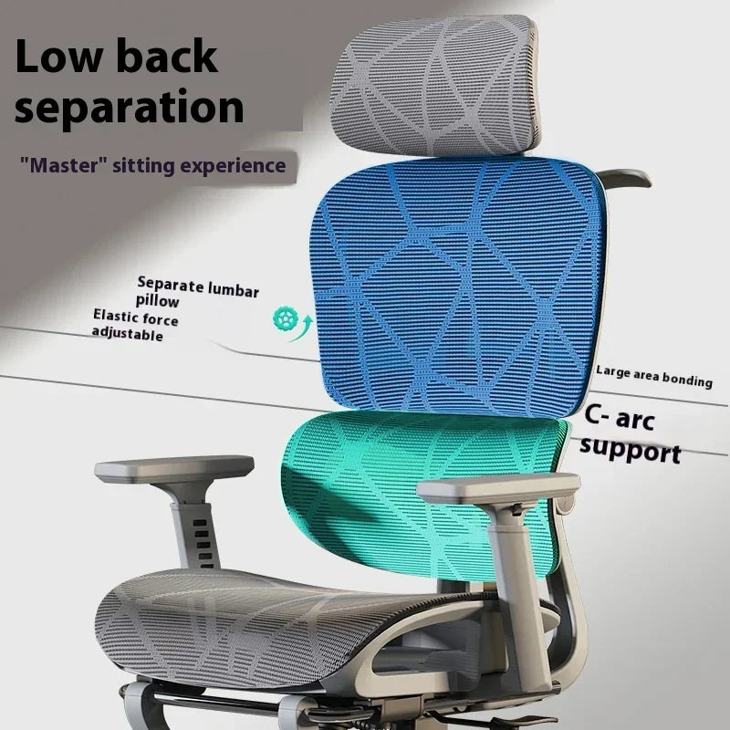 Electronic Gaming Computer Chair Adjustable Ergonomic Office Chair with Lumbar Support, Reclining Mesh Gaming Computer Chair, Swivel Executive Desk Chair with Headrest & Wheels