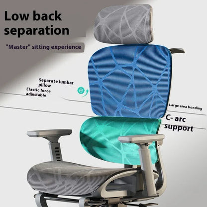 Electronic Gaming Computer Chair Adjustable Ergonomic Office Chair with Lumbar Support, Reclining Mesh Gaming Computer Chair, Swivel Executive Desk Chair with Headrest & Wheels
