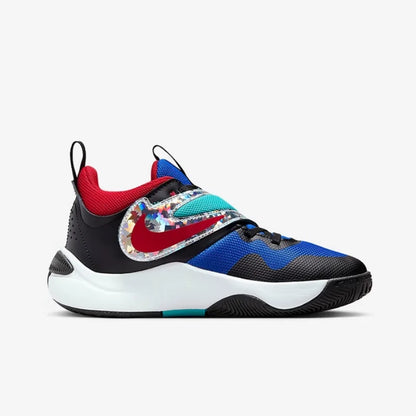 Nike Full-Length Rubber Outsole Cushioning Women's Practical Basketball Shoes, New Velcro Design, Wear-Resistant and Durable Mid-Top Basketball Shoes, Team Hustle D11 Eye-Catching Color Outdoor Casual Basketball Shoes, Excell