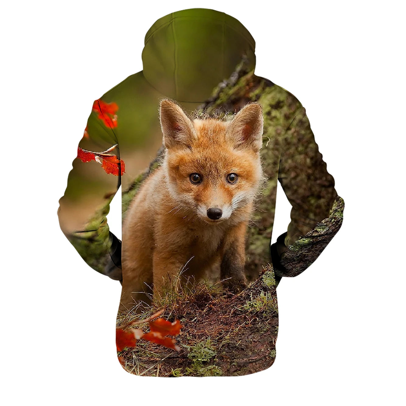 Populära hiphop-hoodies med ny 3D-rävprint, bekväma sweatshirts för män/kvinnor och vuxna/barn, avslappnade pullovers