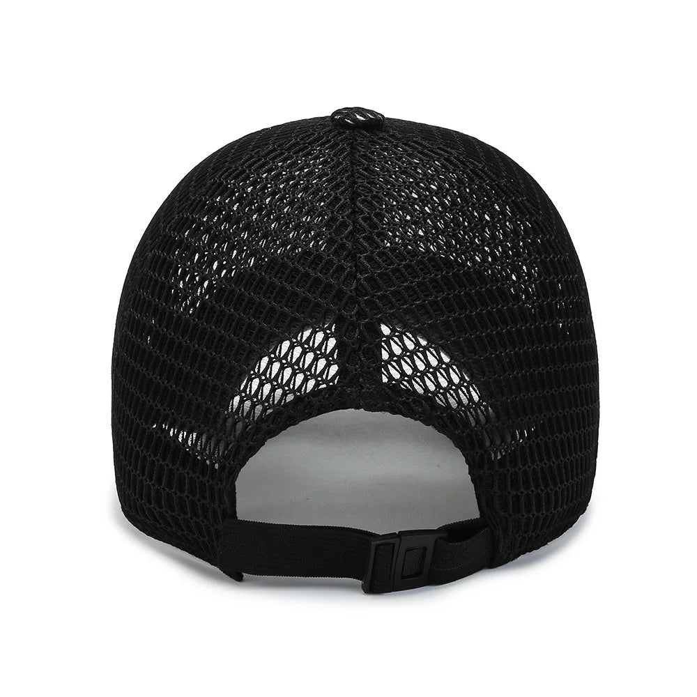 Summer Mesh Cap Baseball Breathable Outdoor Adjustable Snapback Hiking Fishing Cap Women Men Cool Casual Sport Cycling Cap