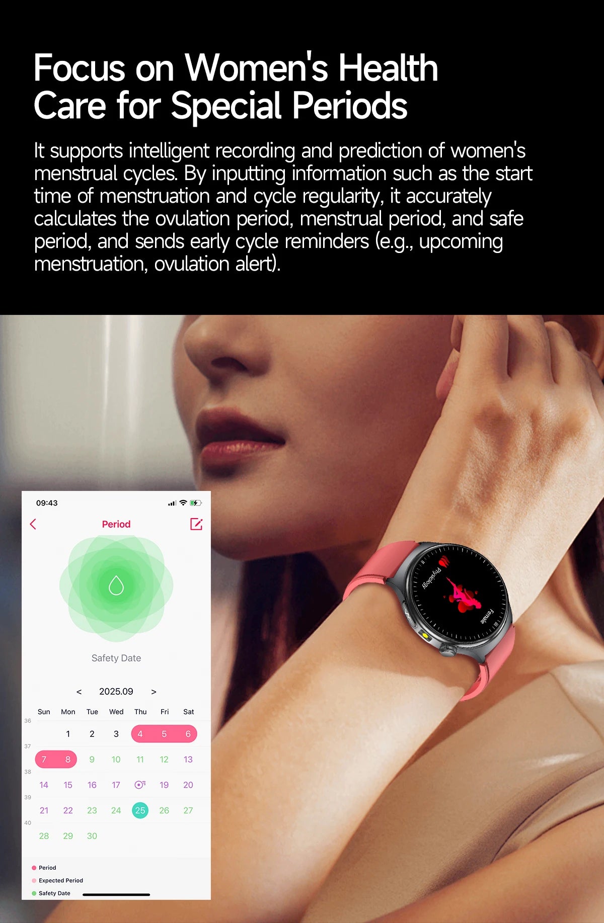 2026New AI-Diagnosis Care Smartwatch ECG+PPG Accurate Uric Acid Blood Pressure Body Fat Five organ Fitness Waterproof Smartwatch