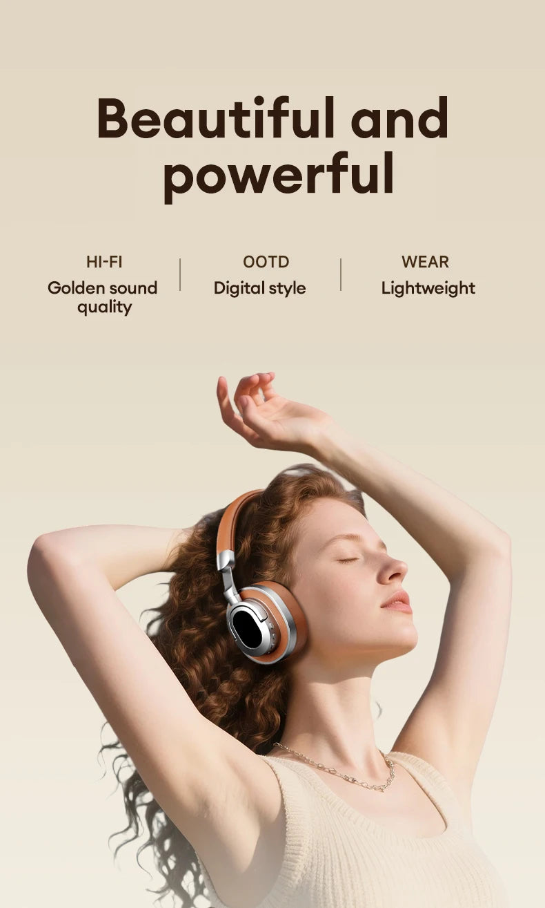 Lenovo LE602 Bluetooth 6.0 Over-Ear Headphones – HiFi Stereo ANC Wireless & Wired Gaming Headset with ENC HD Mic