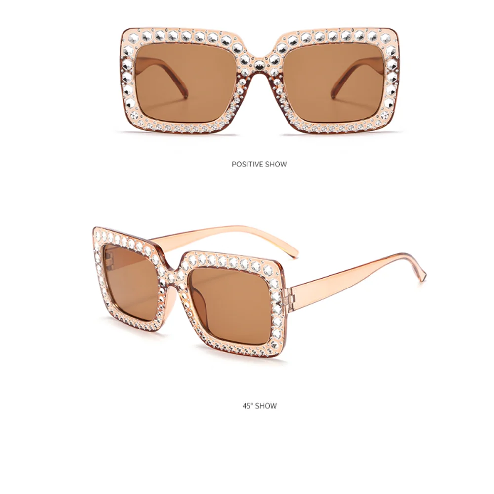 Fashion Diamond Sunglasses Women Men Luxury Brand Designer Glitter Sun Glasses UV400 Shades Eyeglasses Goggles