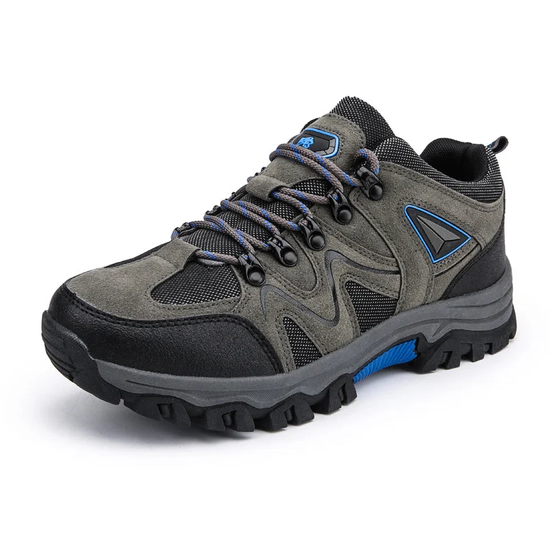 Scarpe da trekking da uomo in pelle scamosciata, sneakers outdoor da trail, scarpe da arrampicata antiscivolo e traspiranti, scarpe sportive da montagna da uomo