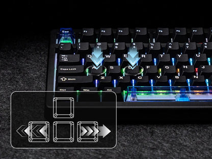 EPOMAKER HE80 75% Layout QWERTY US Tastiera meccanica magnetica cablata Hot-Swap Creamy Gasket con effetto Hall, DKS SOCD per PC/Mac