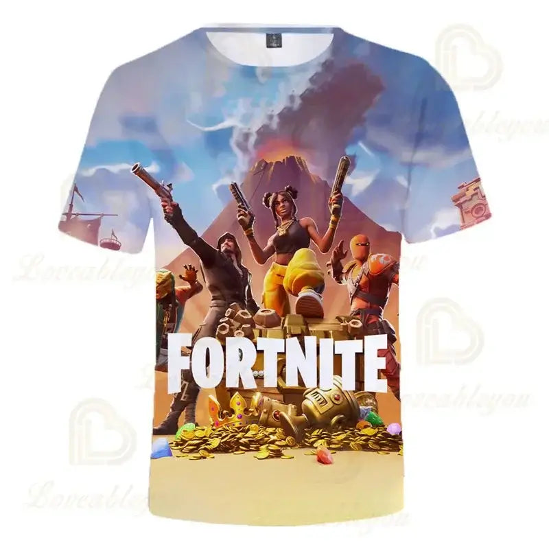 Fortnite Victory Kinderbekleidung für Jungen und Mädchen, Battle Royale 3D-Sweatshirt, Oberteile für Jungen und Mädchen, Kinder-T-Shirt, Hero-Teen-Tops