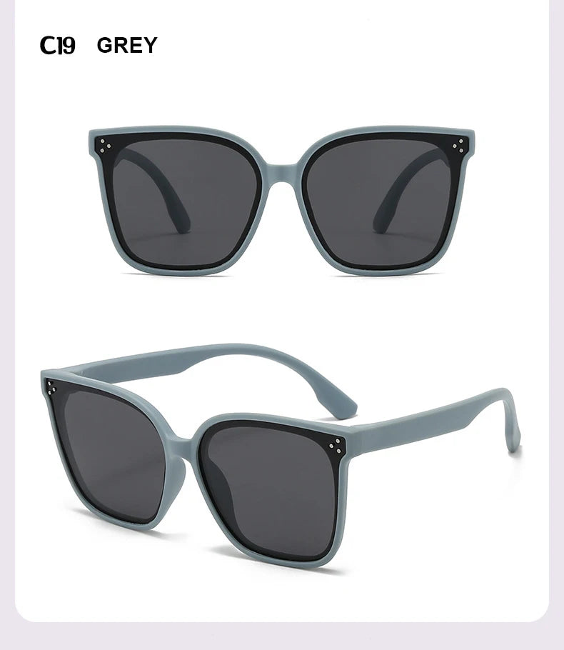 Children's Sunglasses Large Frame Fashionable Sunshade Anti-ultraviolet Silicone Polarized Children's Glasses 23048 23048