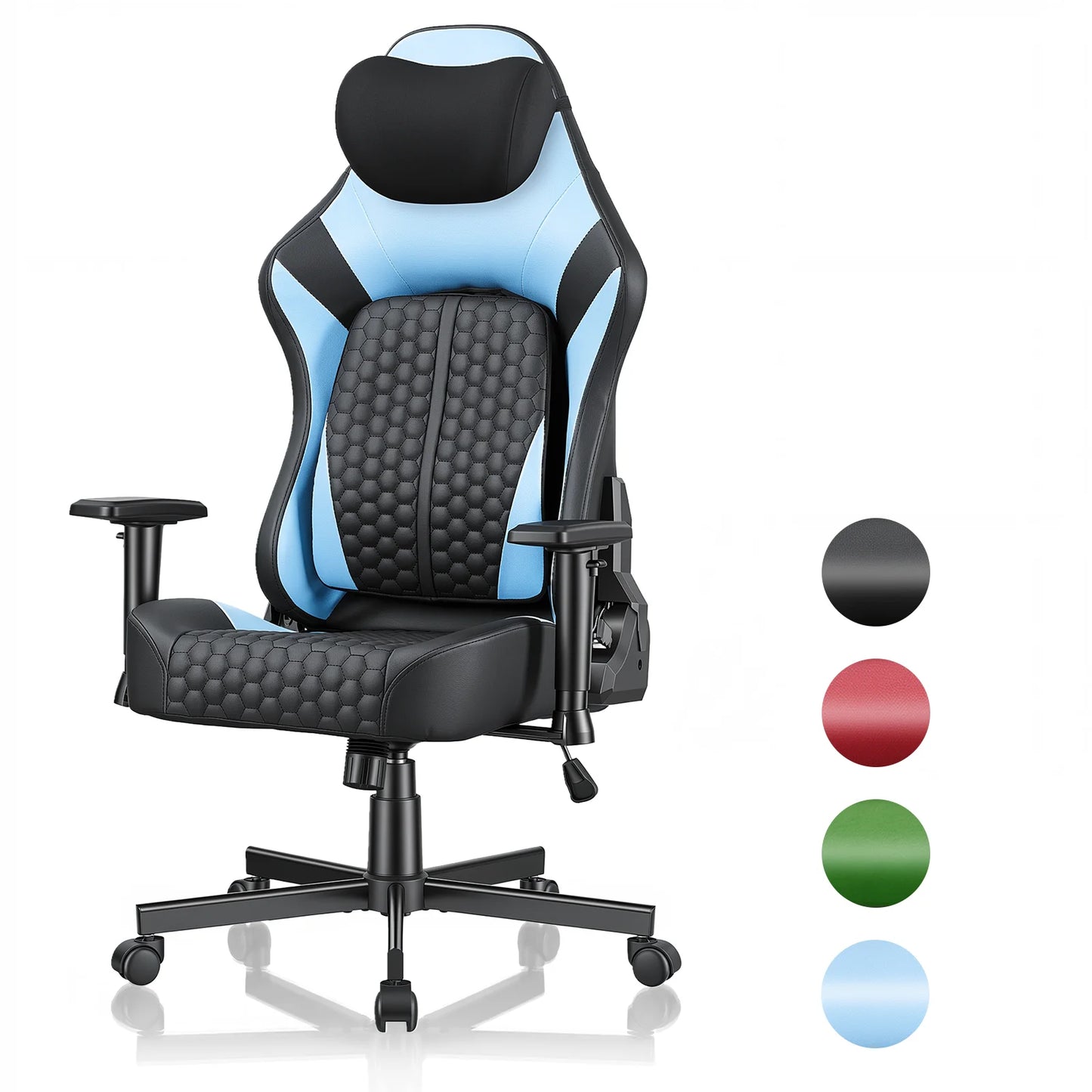 Devoko Gaming chair with 6-35 ° adjustable lumbar support, thickened and wide seat cushion, ergonomic desk chair
