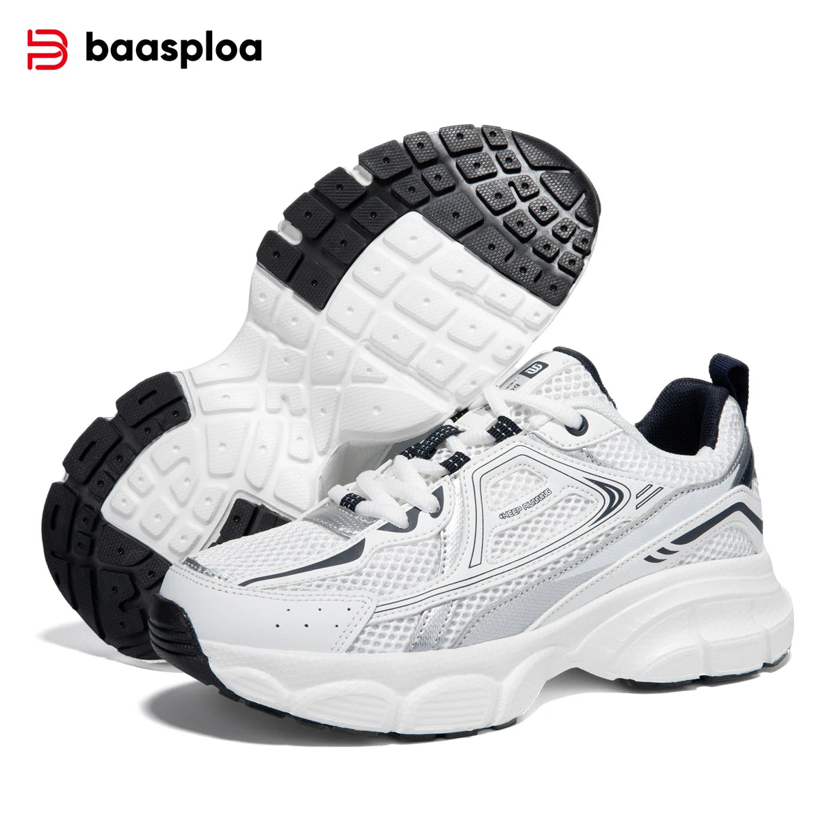 Chaussures de course pour femme Baasploa : baskets de jogging légères et tendance en mesh, antidérapantes, pour femme, d'extérieur, respirantes, colorées et décontractées