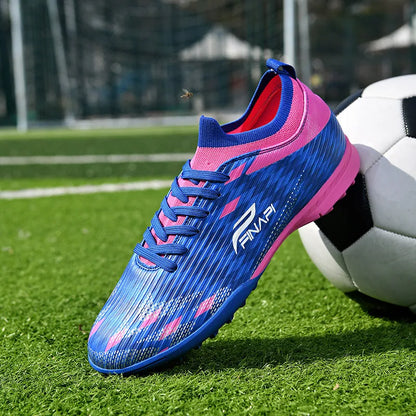 Uudet miesten korkealaatuiset jalkapallokengät, nappulakengät otteluihin, sisäkäyttöön, suosittuihin ulkopeleihin, nurmelle, korkeavartiset futsal-luistamattomat sneakerit