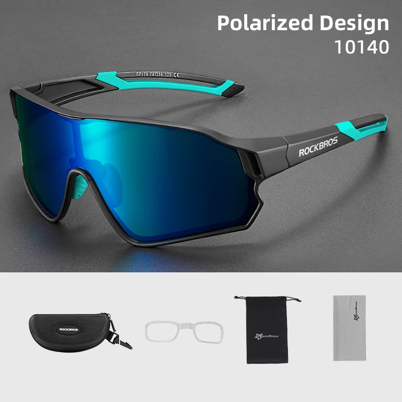 ROCKBROS Polarized Sunglasses, Sports Protection Glasses, Bicycle Eyewear, Outdoor Hiking, Camping, Golf, Cycling Goggles, UV400