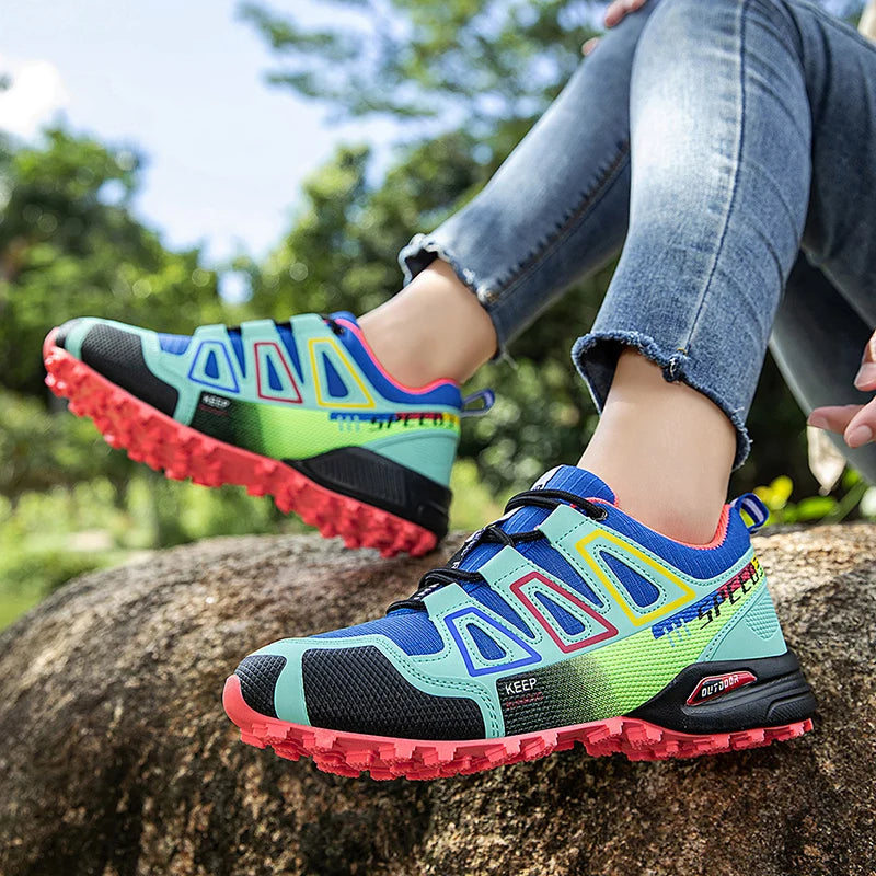 Hiking Shoes Women's Outdoor Hiking Sports Shoes, Non-slip Hunting Tactical Shoes, Breathable Lace-up Climbing Shoes, Cycling
