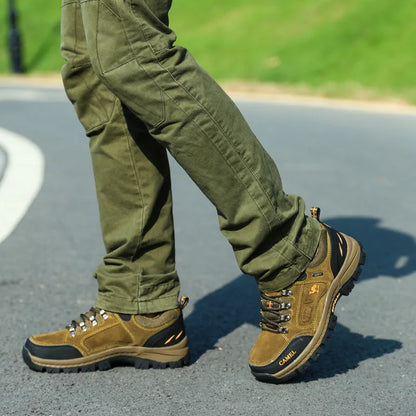 Scarpe da trekking da uomo in pelle scamosciata, sneakers outdoor da trail, scarpe da arrampicata antiscivolo e traspiranti, scarpe sportive da montagna da uomo